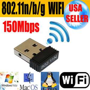   USB WiFi Wireless 802.11 n/g/b LAN Network Adapter Card WF 0001  