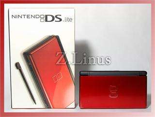  Shipping Red and Black Nintendo DS Lite Handheld System Console  
