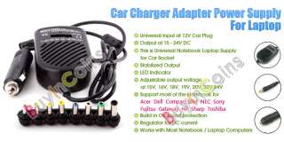 Universal Car Charger Power Supply Adapter For Laptop  