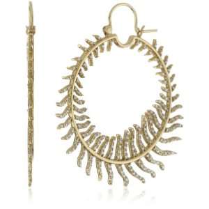    Mizuki 14k Large Round Quill Diamond Hoop Earrings Jewelry