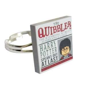  Harry Potter Quibbler Upcycled LEGO Ring Jewelry