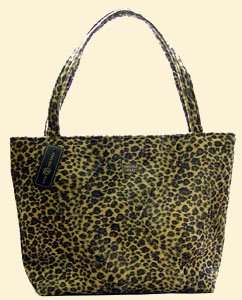  Stylish Italian Designer Leopard Print Handbag/Tote, Black 