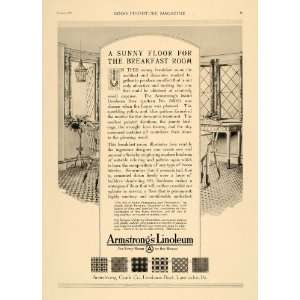  1920 Ad Armstrong Linoleum Cork Lancaster Inlaid Floor 