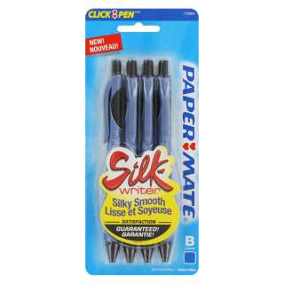 12 Papermate Silk Writer Ball Point Pens Bold 1.6mm  