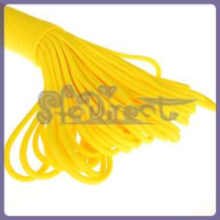 100 Yellow Paracord Parachute Survival Rope 550 Cord  