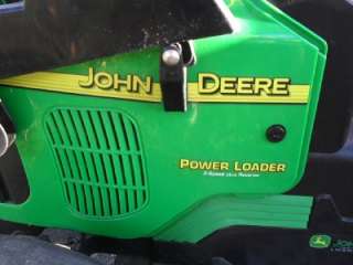   JOHN DEERE POWER LOADER WITH TRAILER PEG PEREGO 2 SPEEDS & REVERSE GUC