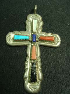 Native American Antique G&L Leekity Cross Pendant .925  