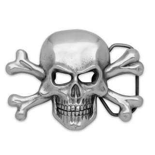 Skull & Crossbones Pewter Belt Buckle  