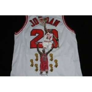 Michael Jordan Signed Uniform   Painted Psa 1 1   Autographed NBA 