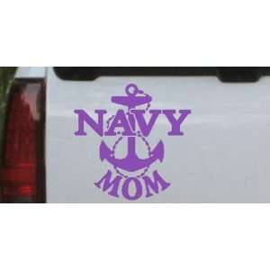 Purple 10in X 10.0in    Navy Mom Military Car Window Wall Laptop Decal 