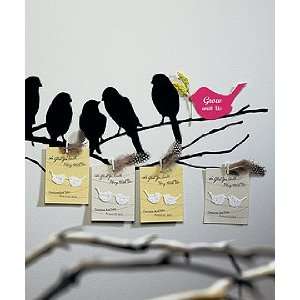   Favor Card with Seed Paper Love Birds   Lemon Yellow