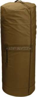 Coyote Brown Side Zipper Canvas Duffle Bag (25 x 42)  