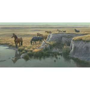  Robert Bateman   Mustang Country Canvas Giclee