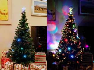 FT PRE LIT MULTI COLOR LED FIBER OPTIC CHRISTMAS TREE  
