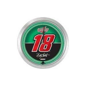  NASCAR Bobby Labonte #18 Neon Wall Clock: Home & Kitchen