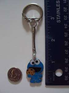 New Cookie Monster Key Chain Zipper Pull Purse Clip  