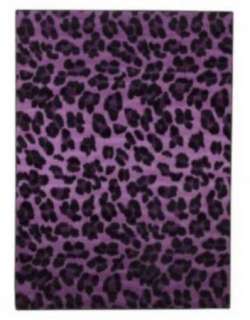   LEOPARD Cheetah Cat Exotic PURPLE BLACK Room Area Rug 2 x 4  
