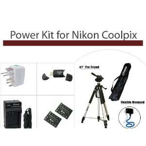 Charger and 2 x EN EL10 Battery for Nikon Coolpix S80, S5100, S4000 