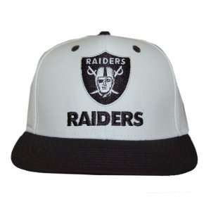NFL Oakland Raiders Reebok White/Black Bill Vintage Snapback Hat Cap 