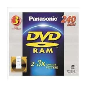  Panasonic LM AD240LU3 DVD RAM DISC 3 PACK: Everything Else