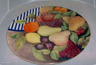   France China 12 inch Cake Plate Pattern La Ronde Des Fruits  