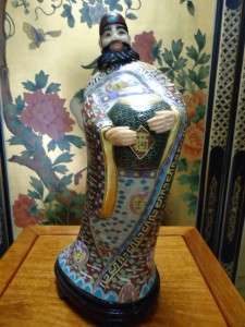 Unique Chinese Cloisonne Doll Figurine Statue  