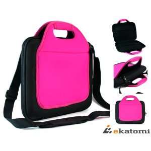  Magenta / Pink Tablet Cross Body Messenger Cover Case Bag 