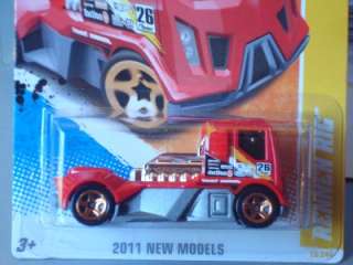 Hot Wheels 2011 New Models Rennen Rig Semi Truck #019  