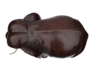 Decorative Rosewood Hand Carved Elephant, 19th C.  