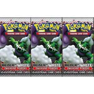  Pokemon Cards   BW EMERGING POWERS   Booster Packs (3 pack 