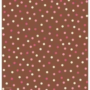  Blush Dots Brown & Pink Plastic Tablecloth