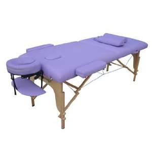 Purple PU Portable Massage Table w/Free Carry Case w/Free Two Bolster 