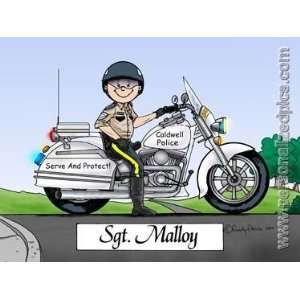  Personalized Mouse Pad   Motorcycle Cop   Male or Female 