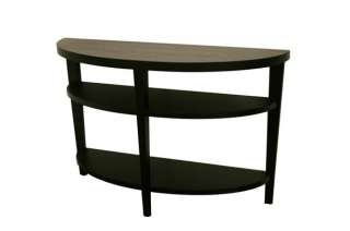 CARISSA WOOD oval BLACK sofa/console TABLE modern  