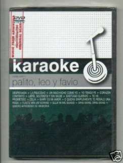 KARAOKE, CANTA COMO PALITO, LEO Y FAVIO. FACTORY SEALED DVD.