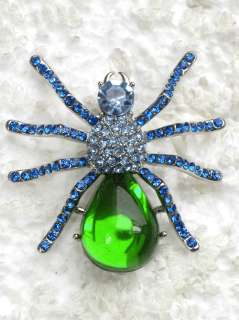 BLUE BEETLE INSECT BUG SPIDER PIN BROOCH C83  