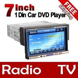 inch TouchScreen 1 Din Car Stereo CD DVD Player Bluetooth Radio RDS 