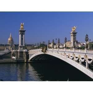 Alexander III Bridge Over the Seine River, Paris, France, Europe 