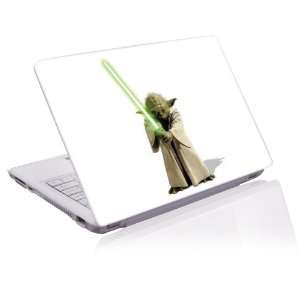   Taylorhe laptop skin protective decal yoda with light saber star wars