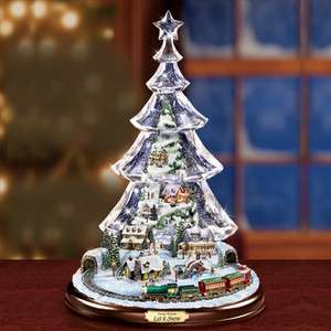 Let it Snow Tree Figurine   Thomas Kinkade Christmas  