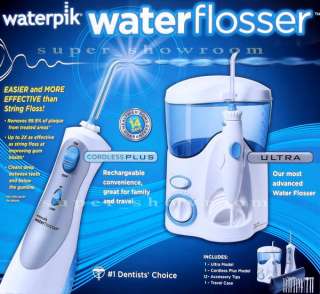New Waterpik Waterflosser Ultra Water pik Cordless + 12 Accessory Tips 