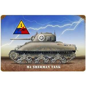  Sherman Tank M4 Military Sign: Home & Kitchen