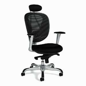  NBF Signature Series Mesh Chair with Headrest and Titanium 