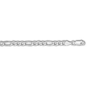  Sterling Silver 9 Inch X 5.0 mm Figaro Chain Bracelet 
