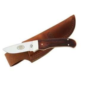   / Skinning Knife with Leather Sheath, Brown Bone