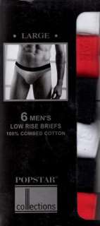 Pairs of Mens 100% Cotton Low Rise Bikini Briefs  