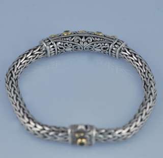BJC Behnam Jewelry Co Tsavorite Garnet SS 18k Bracelet  