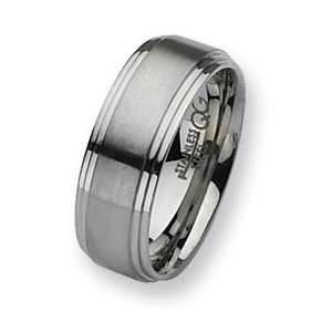  Stainless Steel 8mm Satin and Polished Band SR24 10 