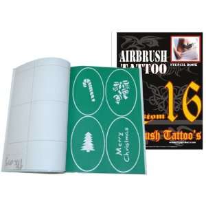   AIRBRUSH TATTOO STENCIL SET 16 AIRBRUSH TATT Arts, Crafts & Sewing