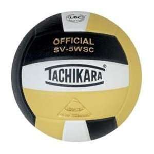 Tachikara SV5WSC Sensi Tec Composite Leather Volleyball   Black White 